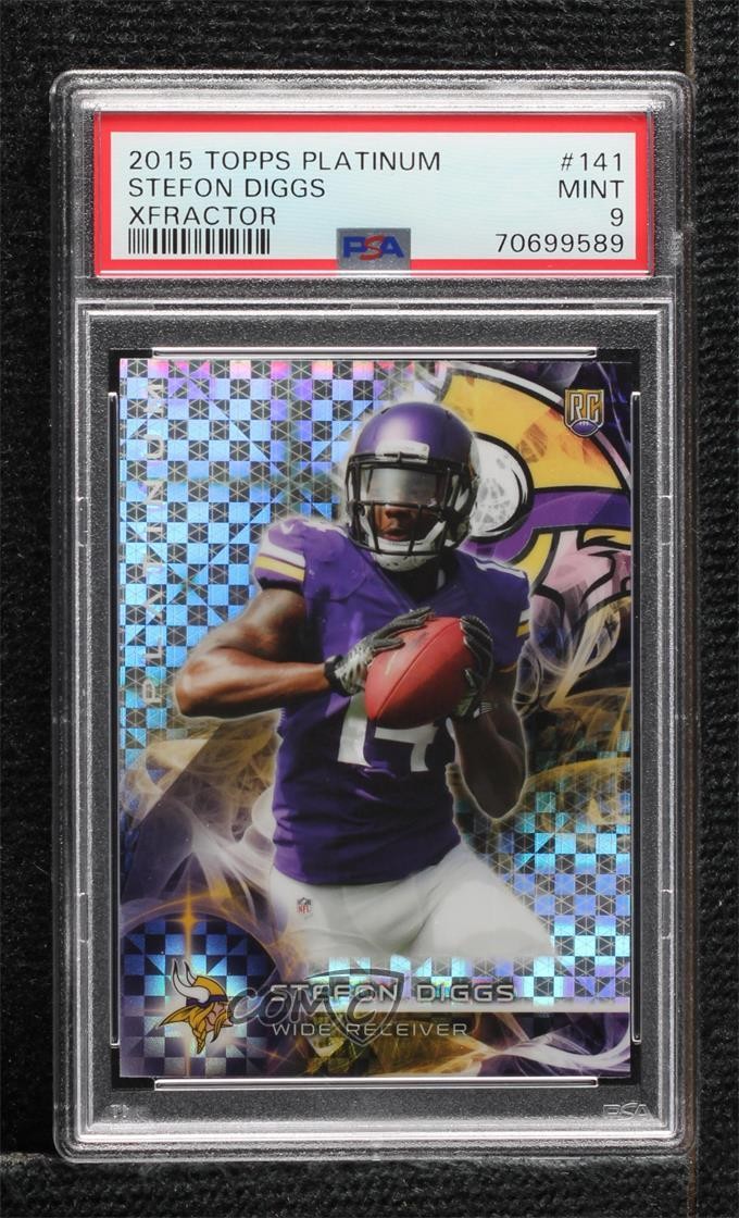 2015 Topps Platinum Rookies X-Fractor Stefon Diggs PSA 9 MINT Rookie RC 0rd2
