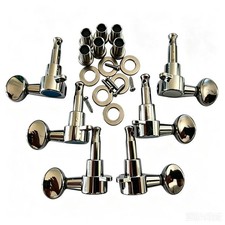 Guitar Tuners 3R3L In Line String Tuning Pegs Keys Machine Heads Chrome Plated