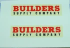 Set of 2 BUILDERS Supply decals for Matchbox Lesney 60b Morris J-2 Pick Up (R&B)