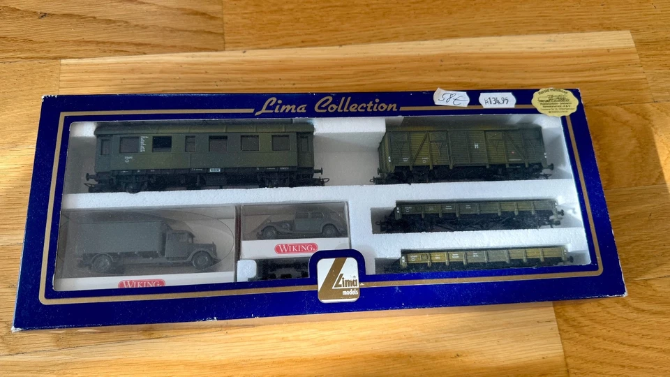 Lima 149796-1 H0 Wehrmacht Ergänzungs-Set 1 - 4 Wagen und 2 Modellautos EP II