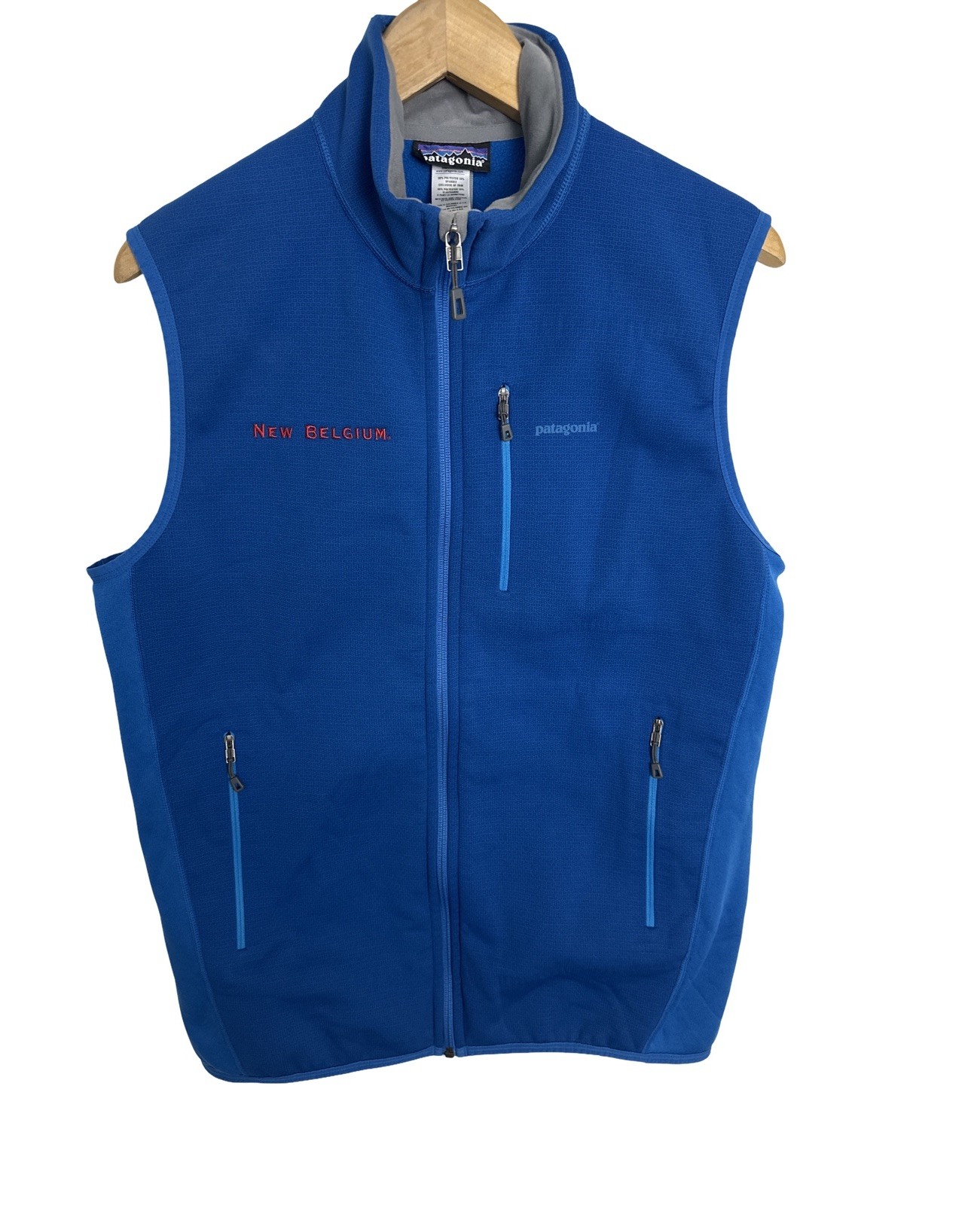 Patagonia New Belgium Men’s Blue Polartec Power Dry Vest Size Large