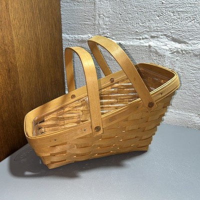 Longaberger 2001 Medium Vegetable Basket & Sectioned Protector