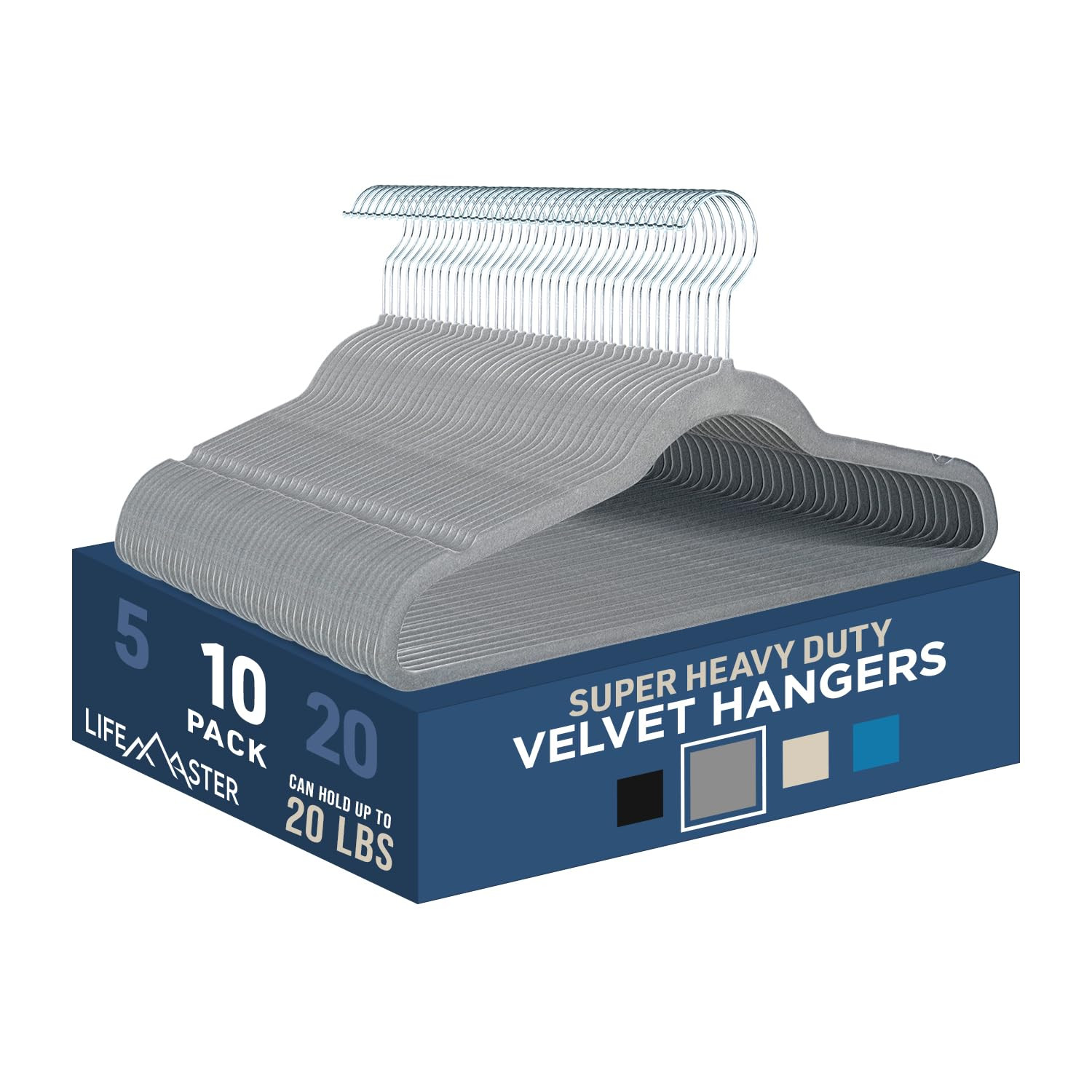Velvet Clothes Hangers with 360 Swivel Hook and Non-Slip Shoulders