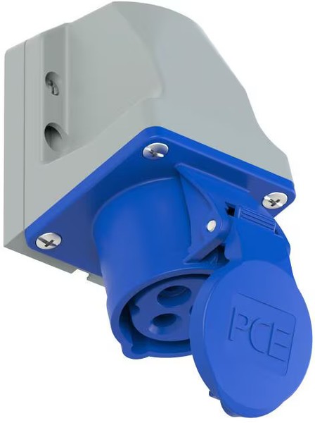PCE Cee-Wandsteckdose, Kompakt, 16A, 3P, 6H, IP44, Tt, Blau (113-6Ttk)-image