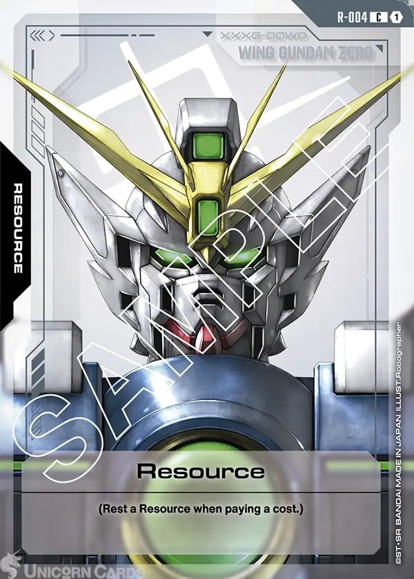 R-004 Resource : C Gundam TCG Card : GD01: Newtype Rising