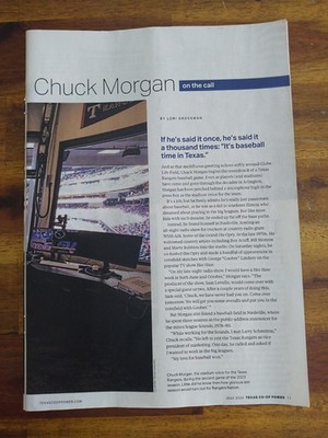 2024 Chuck Morgan Texas Rangers On the Call Commertiave Magizine