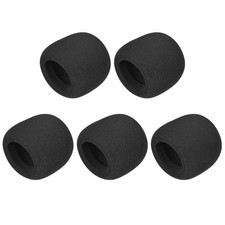 5PCS Thicken Sponge Foam Mic Cover Handheld Microphone Windscreen Black for KTV