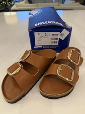 Birkenstock Arizona Big Buckle Women's Leather Sandal - Cognac, 7N US/38N EU