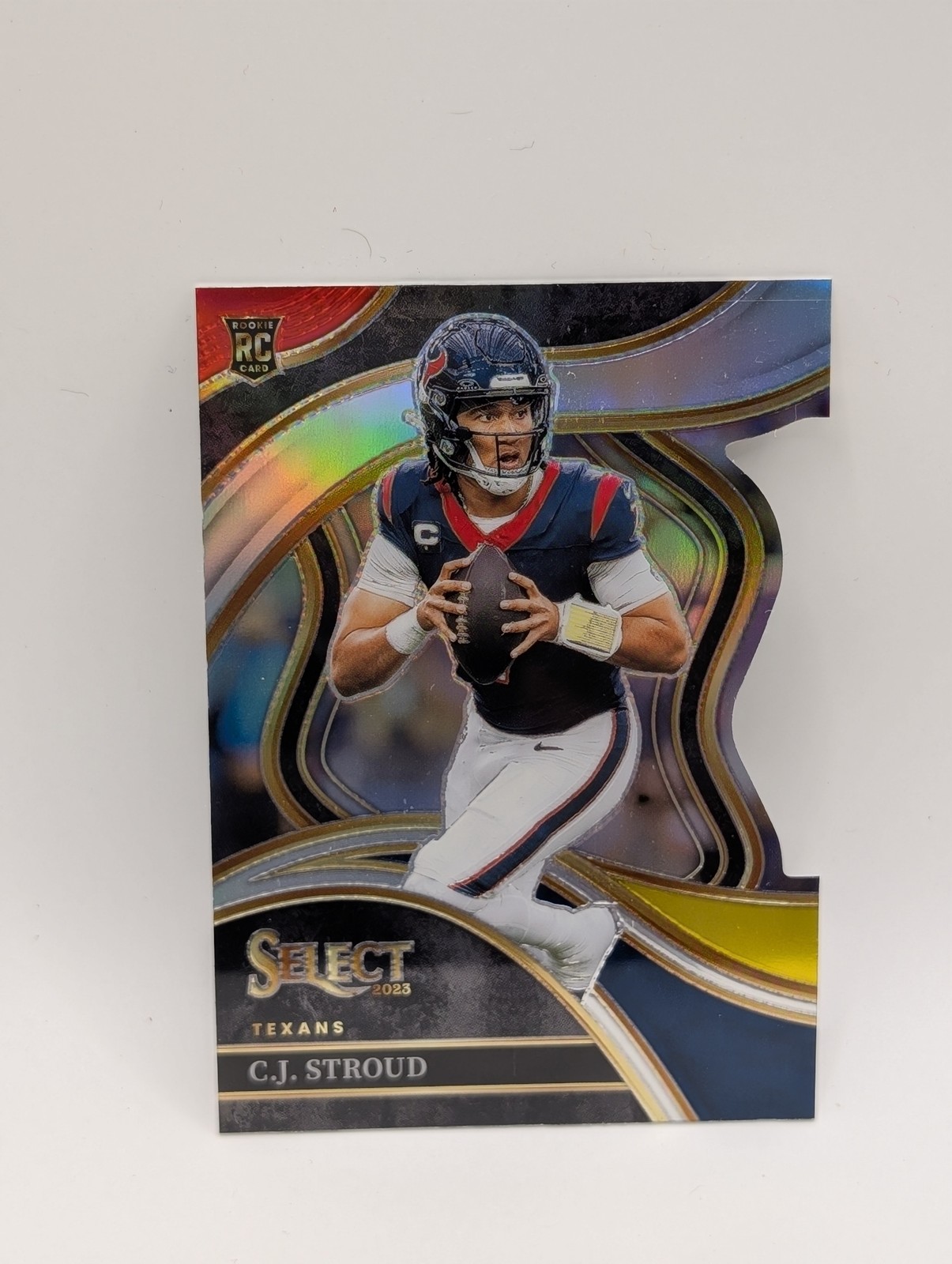 2023 Panini Select - Club Level C.J. Stroud #289 Red & Yellow Prizm Die-Cut (RC)