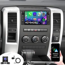 4+64GB Für Dodge RAM 2009-2012 Autoradio BT CarPlay GPS Navi Android 15 +Kamera