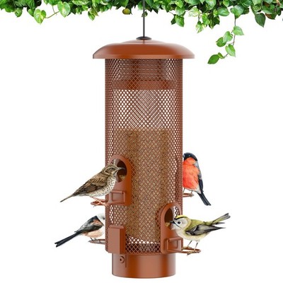 Metal Squirrel Proof Bird Feeder,Bird Feeders for Outdoors,Weight Activated S...