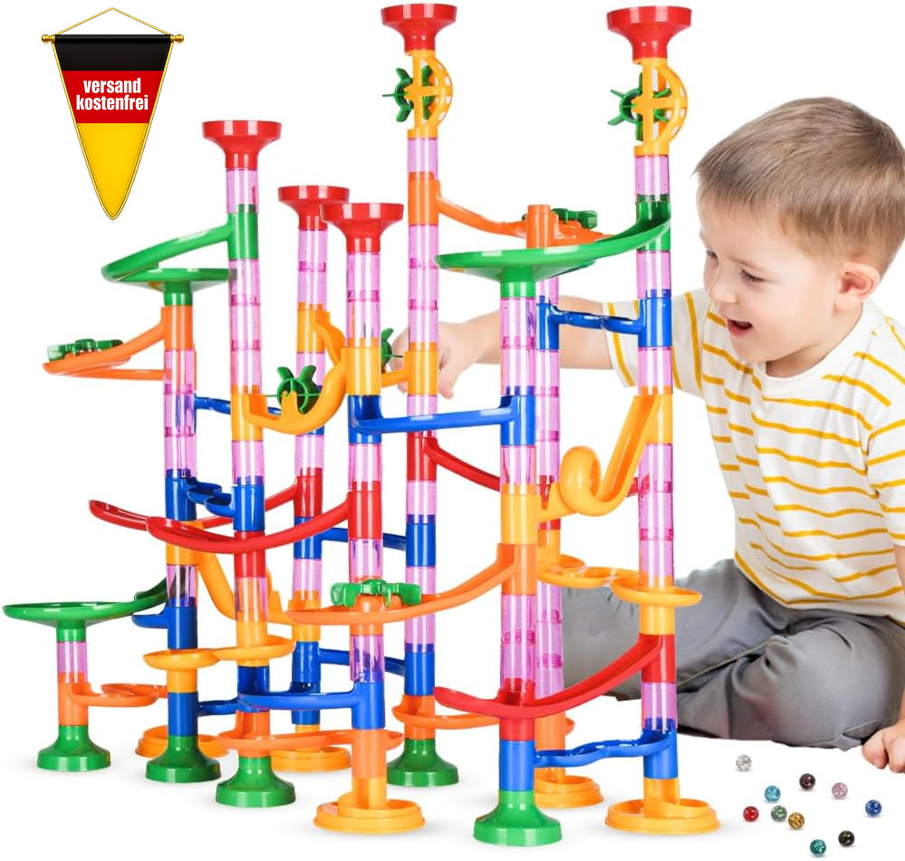 Murmelbahn Set 143 Teile Kreativspielzeug für Kinder ab 3 Jahren