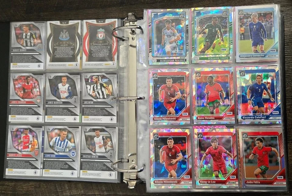 Lote de 360 carpetas de fútbol Prizm refractor hielo agrietado reactivo estrellas veterinarios Foto 4 de 4