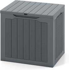 Cassapanca 106L, Baule Da Giardino Con Coperchio Chiudibile, Scatola per Cuscini