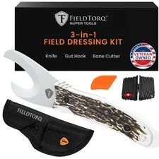Authentic FIELDTORQ Field Dressing Kit | 3-in-1 Super Tool, Sheath & Sharpener