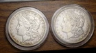 MORGAN SILVER DOLLARS LOT OF 2 90% COINS 1890 AND 1921