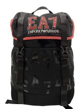 EA7 EMPORIO ARMANI Zaino, Nylon, Nero, Tinta Unita