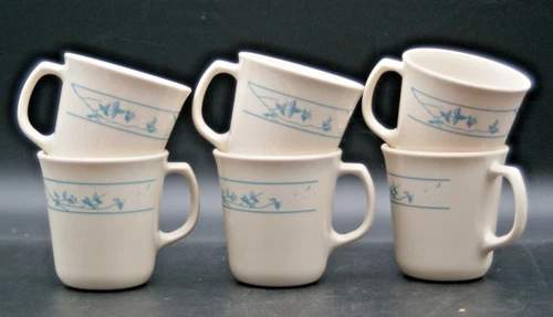 6 Corning Ware Corelle First Of Spring Beige Tea Coffee Cup Mug Cups Set of 6