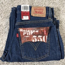 Vintage Levi's 550 Jeans Unisex Kids 14 Blue Relaxed Fit 27x27 Y2K Straight Leg