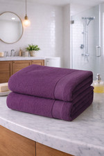 x2 PACK Towels Extra Large Jumbo Bath Sheets 100% Egyptian Cotton Bathroom