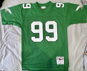 Mitchell & Ness Authentic Jerome Brown #99 Eagles Kelly Green Jersey sz-40(m)