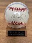 Cal Ripken Jr Signed Baseball Display All-Time Consecutive Games Leader