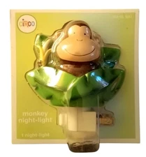 Circo Monkey Palm Banana Nightlight Nursery Plug-In Jungle Theme New