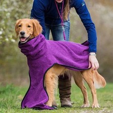 Dog Bathrobe Towel Bath Robe Pet Bathrobe Drying Coat Absorbent Towel for Large