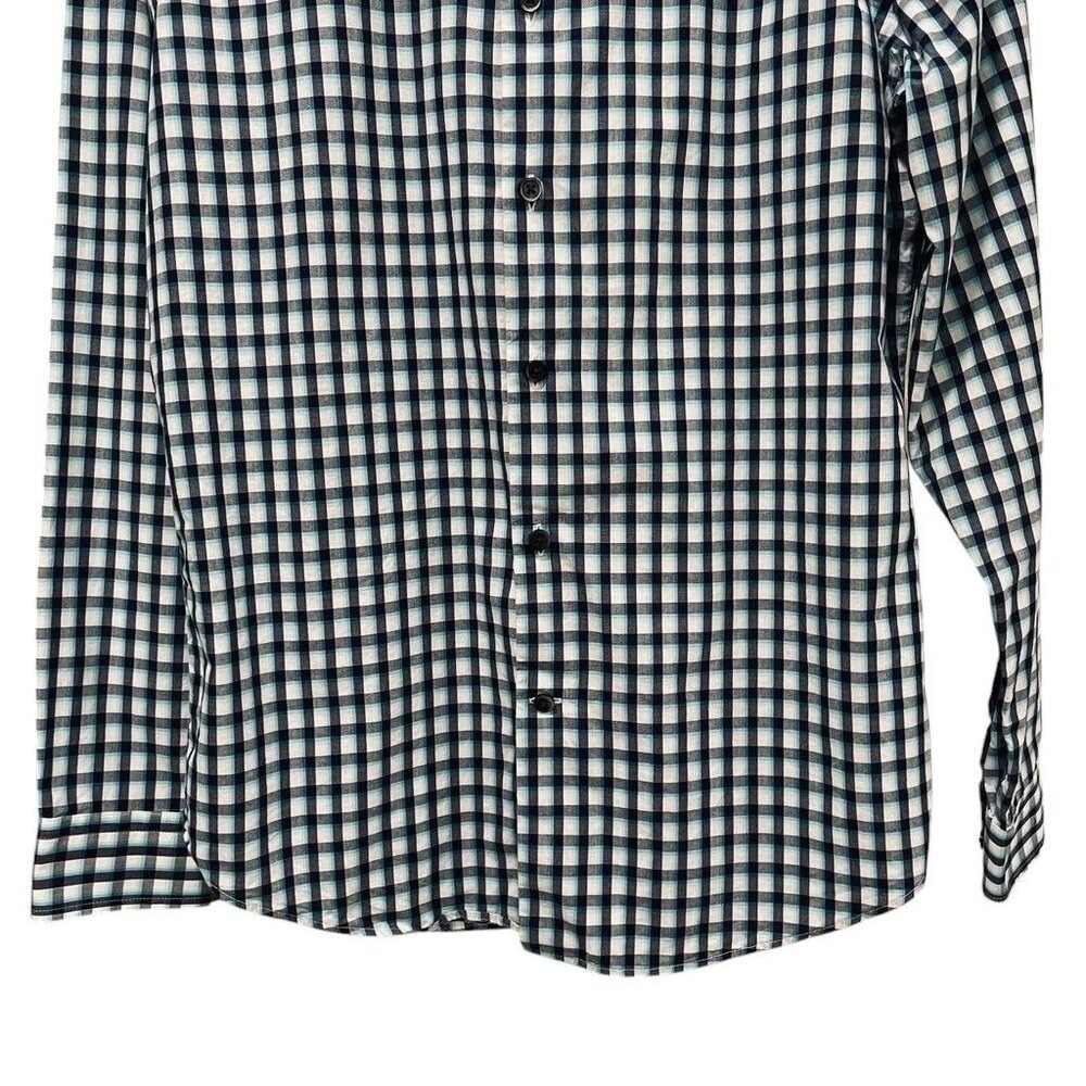 Express Fitted Checkered Button Down Shirt Mens S… - image 5