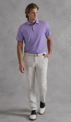 B. DRADDY SPORT Polo Men s XL Purple Cool Flipper Polo Short Sleeve NWT $125