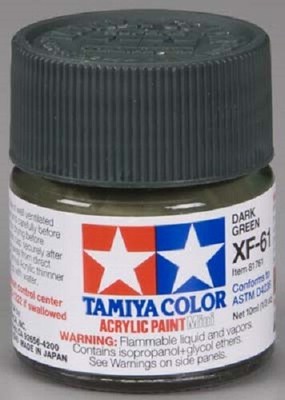 Tamiya Acrylic XF-61 Dark Green Paint Jar 81761