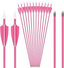 Archery Youth 24 26 28 Inch Fiberglass Archery Targeting Arrows for Youth Practi