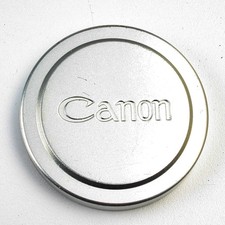 Canon 50mm - Silver Metal Chrome Push-On Lens Cap - From 135mm f3.5 Lens