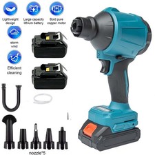 Electric Leaf Blower 50000RPM Cordless Portable Handheld Air Blower W/2 Battery