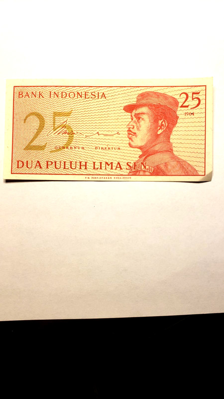 INDONESIA 1964 25 SEN UNC 256