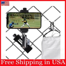 Cell Phone Fence Mount for iPhone, GoPro, Insta360, and Other Action Black