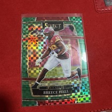2022 Panini Select Draft Picks - Concourse Breece Hall #12 Green Squares Prizm
