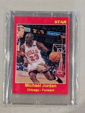 1990 Michael Jordan Star Co Promo Red Border Card /1000 Rare + Rob Levin letter 