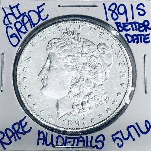 1891 S MORGAN SILVER DOLLAR AUTHENTIC HI GRADE U.S. MINT COIN FREE SHIPPING 5476