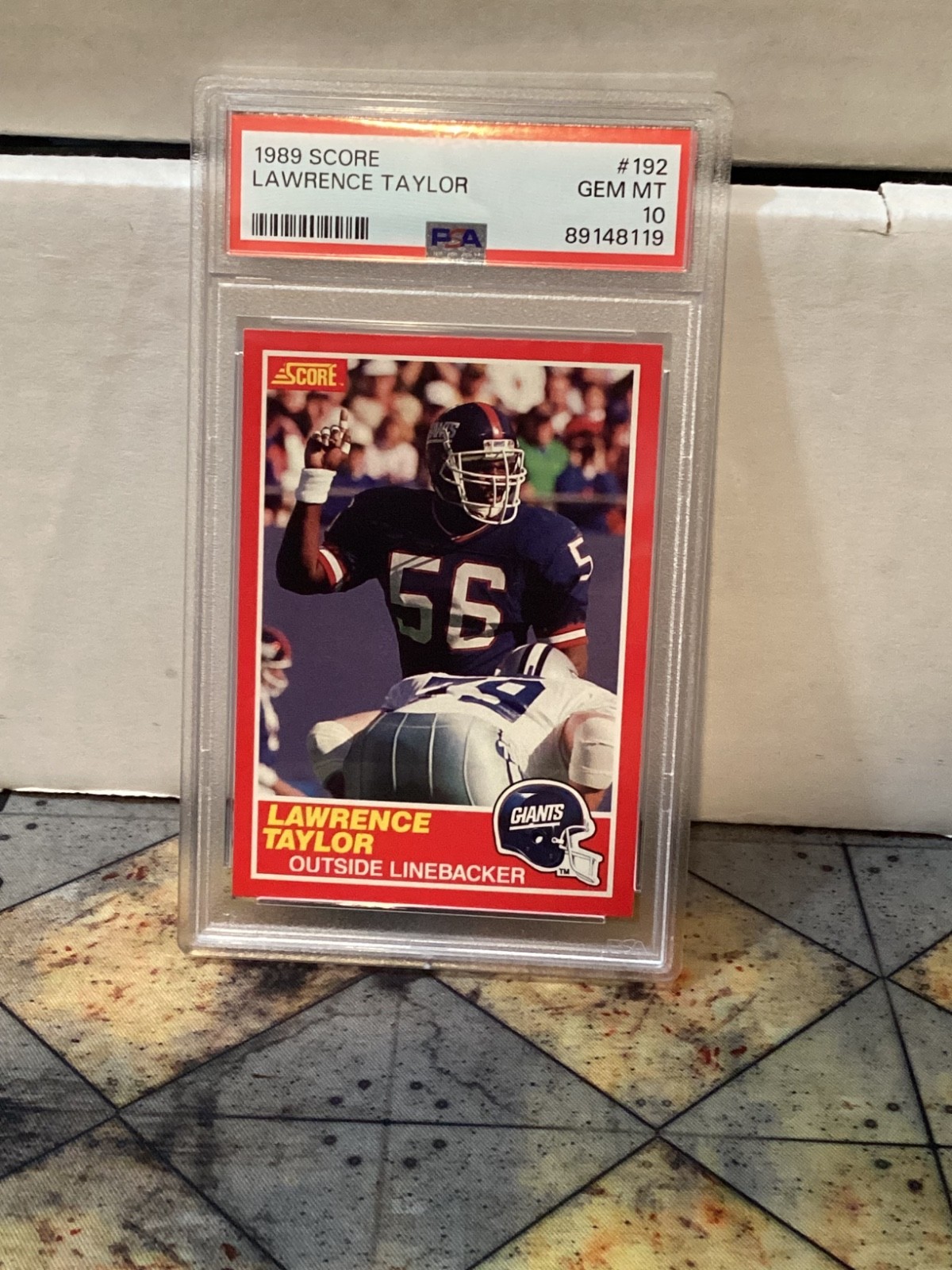 1989 SCORE #192 LAWRENCE TAYLOR GIANTS HOF PSA 10