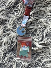 DIsney Loungefly Star Wars R2-D2 Droid Holiday Lanyard ID Holder With Charm
