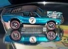 BLACK ROOF Hot Wheels REDLINE Boss Hoss Aqua Mustang  100% ORIGINAL CONDITION!
