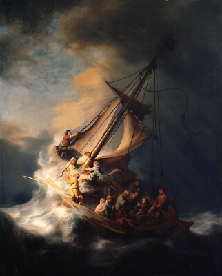 REMBRANDT STORM ON SEA OF GALILEE GLOSSY POSTER PICTURE PHOTO PRINT BANNER 11861