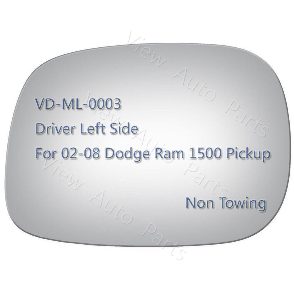 02-08 Dodge Ram Pickup Driver Side LH Flat Mirror Glass Adhesive-image