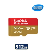 Sandisk 512GB Extreme MicroSD Memory Card GoPro MAX HERO9 HERO8 HERO7 Black