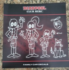 Marvel Deadpool Corps Stick Family Decal Set Club Merc Loot Crate Exclusive