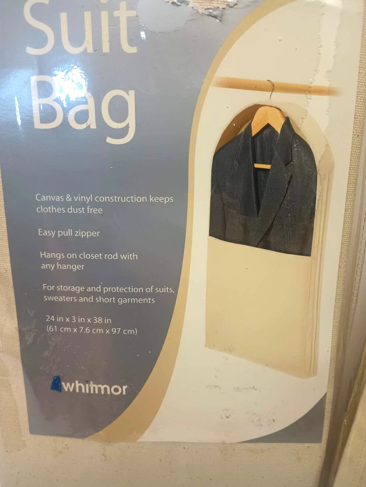New Nos Lot Of 2 Whitmor Vtg Canvas & Meshbags - A Suit Bag And An Underbed Bag - Image 4 of 4