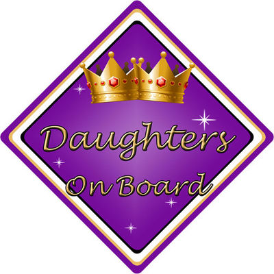 Baby an Bord Autoschild ~ Töchter an Bord ~ lila