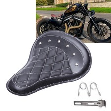 Motorcycle Bobber Rivet Solo Seat + 3" Springs For Harley Sportster XL883 1200