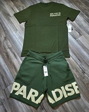 Jordan Craig Paradise T-Shirt  Paradise Knit Shorts Olive 